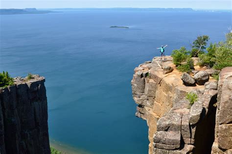 From up on the rock formation itself, the Sleeping Giant feels alive ...