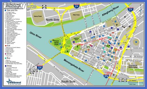 Pittsburgh Map Tourist Attractions - ToursMaps.com