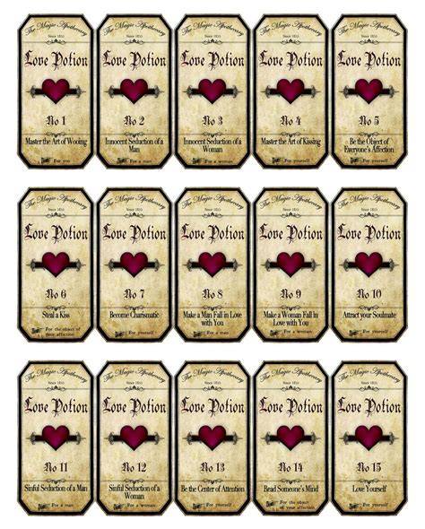 Miniature Free Printable Potion Labels - Printable And Enjoyable Learning