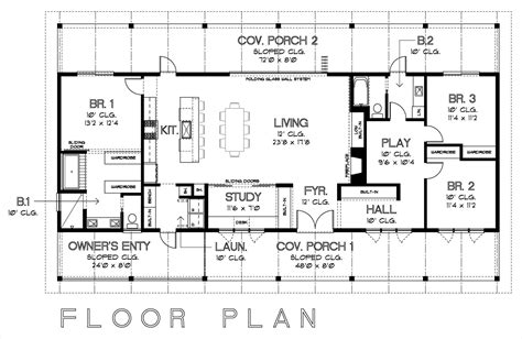 Ranch Style House Plan - 3 Beds 2 Baths 1872 Sq/Ft Plan #449-16 | Floor ...