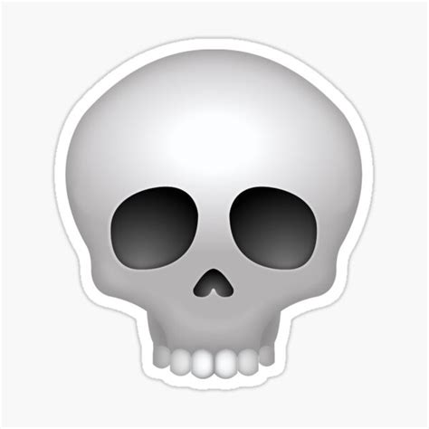 "skull emoji" Sticker for Sale by allihessel | Redbubble