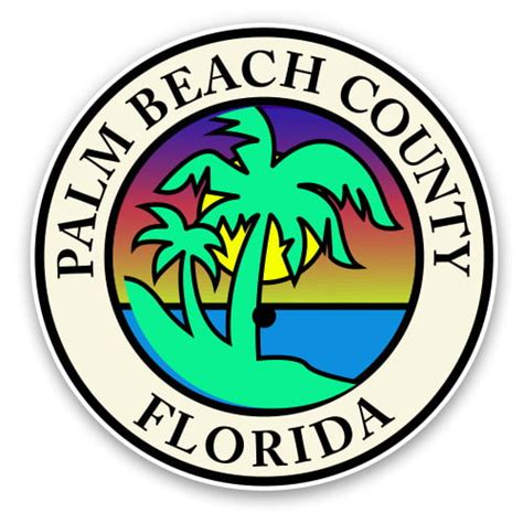 Palm Beach County Seal - 12" Vinyl Sticker Waterproof Decal - Walmart.com - Walmart.com