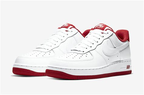 Nike Air Force 1 Low White University Red CD0884-101 Release Date - SBD