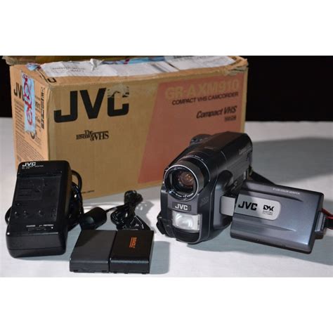 Vintage NTSC JVC GR-AXM910 Boxed VHS-C Camcorder + Accessories