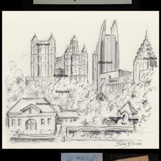 Atlanta Skyline Drawing at PaintingValley.com | Explore collection of ...