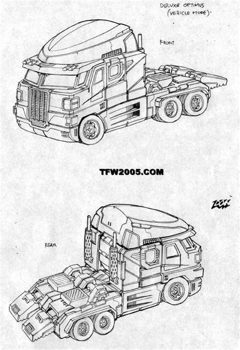 Transformers Classics Optimus Prime Design Sketch - Transformers News ...