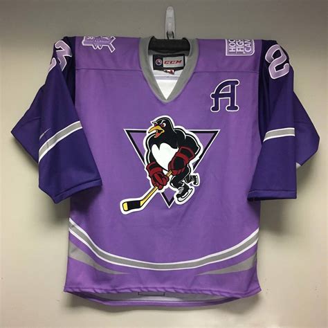 AHL Authentic - Wilkes-Barre/ Scranton Penguins Hockey Fights Cancer™ Jersey Worn and Signed by ...