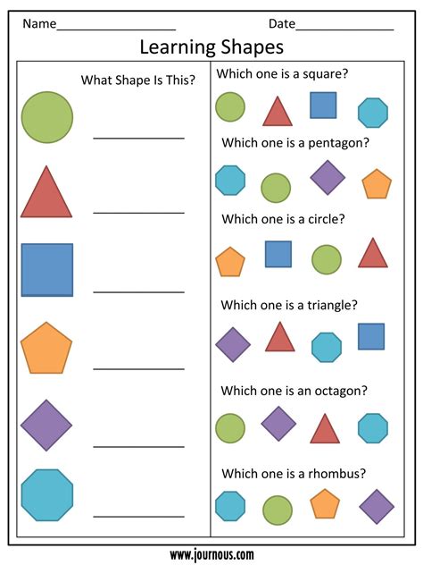 Free Printable Shapes Worksheets For Kindergarten Web Shapes Worksheets For Kindergarten ...