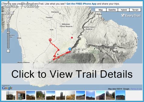 Maui Hiking Trails Map - TravelsFinders.Com