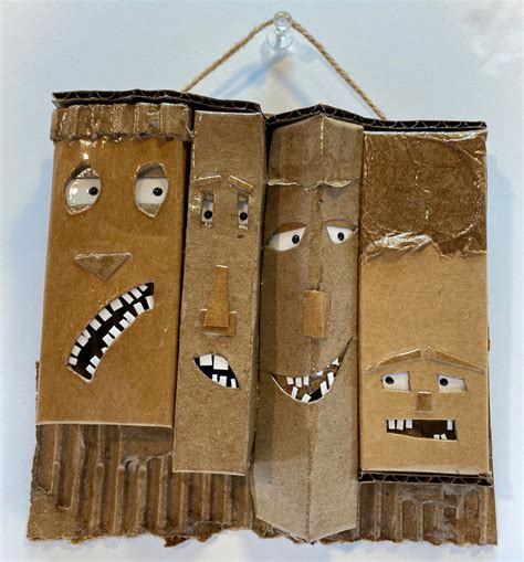 Cardboard Wall Art Recycled Materials Miniature Art | Etsy