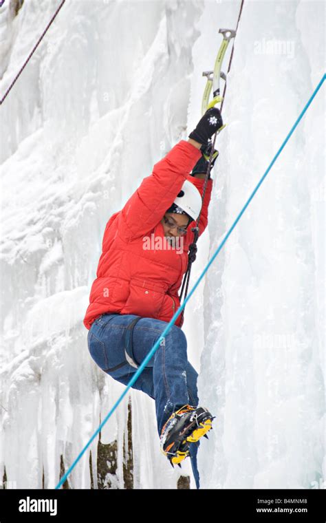 Ice climbing during Michigan Ice Fest at Pictured Rocks National ...