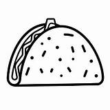 Tacos coloring Page – Coloring Corner sketch template