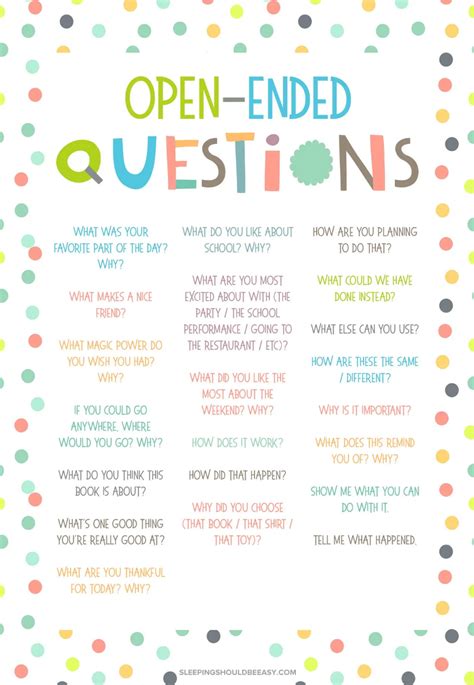 20 Open Ended Questions for Kids | Conversation starters for kids ...