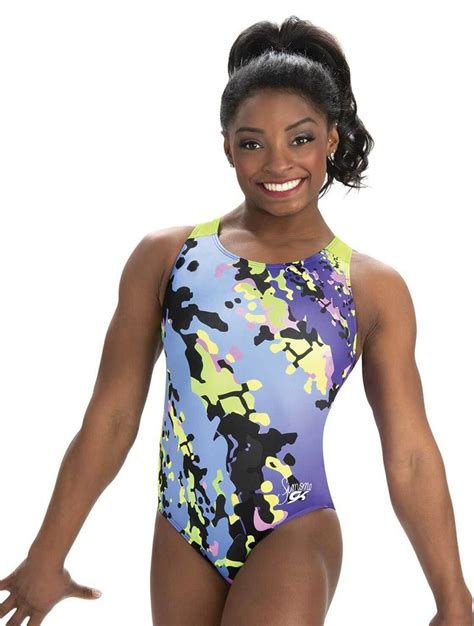 E4000 Purple Speckled Racerback Racer Back Simone Biles Gymnastics Leotard GK