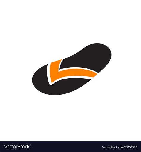 Sandals icon logo design template Royalty Free Vector Image