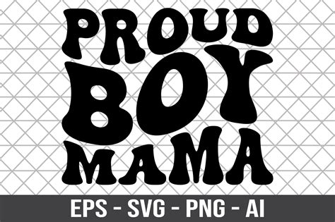 Proud Boy Mama Retro SVG Graphic by Craftking · Creative Fabrica