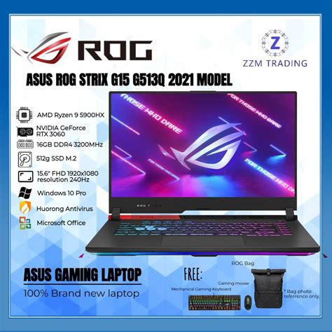 Asus ROG Strix G15 G513Q 2021 Gaming Laptop Ryzen 9 5900HX 15.6" 240Hz ...