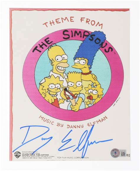 Danny Elfman Signed "The Simpsons" 8x10 Photo (Beckett) | Pristine Auction