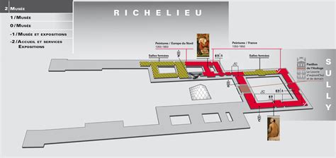 The Louvre Museum Level 2 map - Map of The Louvre Museum Level 2 (France)