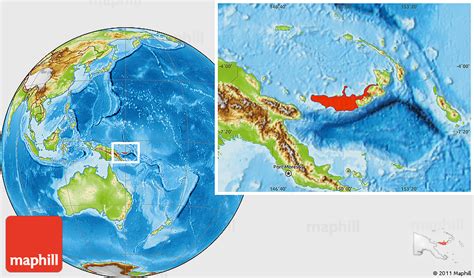 Physical Location Map of West New Britain