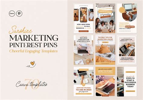 Marketing Pinterest Pin Templates | Social Media Templates ~ Creative Market