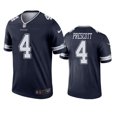 Dallas Cowboys Dak Prescott Navy Legend Jersey - Inspire Uplift