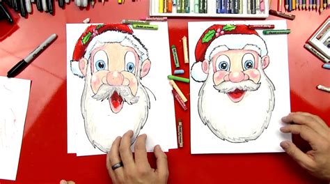 How To Draw Santa Claus's Face - Art For Kids Hub - | How to draw santa, Art for kids hub ...