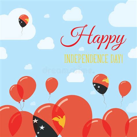 Papua New Guinea Independence Day Flat Patriotic. Stock Vector ...