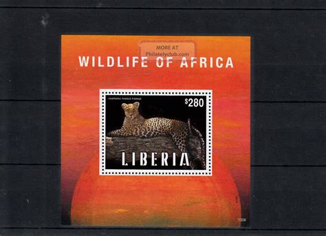 Liberia 2013 Wildlife Of Africa 1v S/s Leopard Animals Pantera Pardus ...