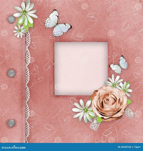 Cover of Pink Album for Photos Stock Illustration - Illustration of ...