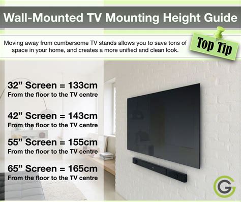 Tv Mounting Height Chart