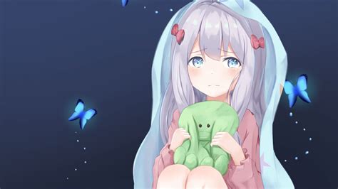 Desktop Wallpaper Cute Anime Girl, Crying, Sagiri, Hd Image, Picture, Background, Tlgwdd