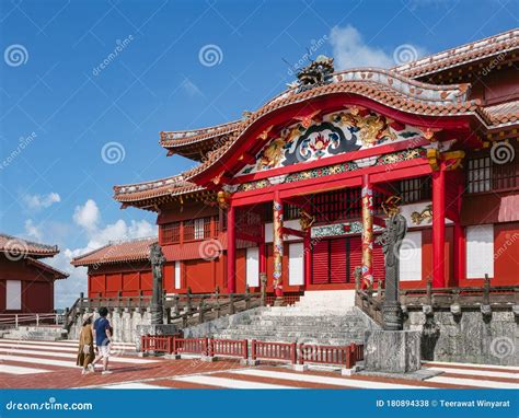 OKINAWA, JAPAN - SEP 1, 2019 : Shuri Castle Ryukyu Kingdom Historical Architecture Landmark ...