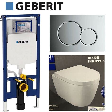 Geberit 2-Piece GPF Dual Flush Baxter Square Toilet In White With X ...