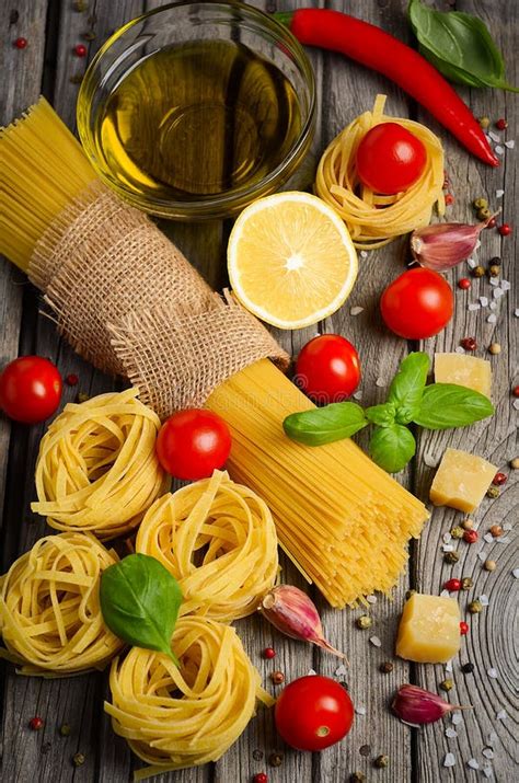 Pasta, Vegetables, Herbs and Spices for Italian Food Stock Image - Image of food, lunch: 63553047