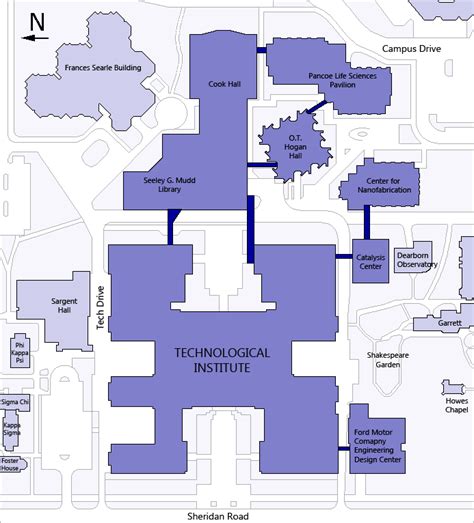 Northwestern University Chicago Campus Map