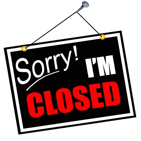 Sorry-Closed Sign - Openclipart