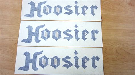 3 x HOOSIER TIRE RACING Decal Sticker Dark Letters by muttluv0