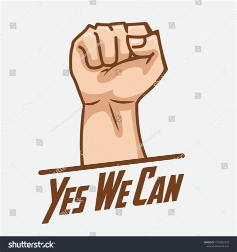 Yes We Can Vector Poster Raised Stock Vector (Royalty Free) 1725862579 ...