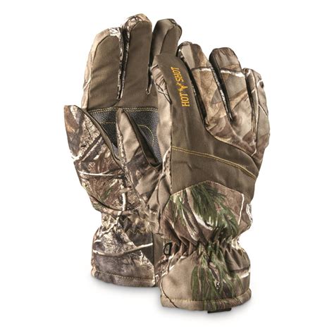 Hot Shot Men's Camo Hunting Gloves, Waterproof, 2 Pack - 641131, Gloves & Mittens at Sportsman's ...