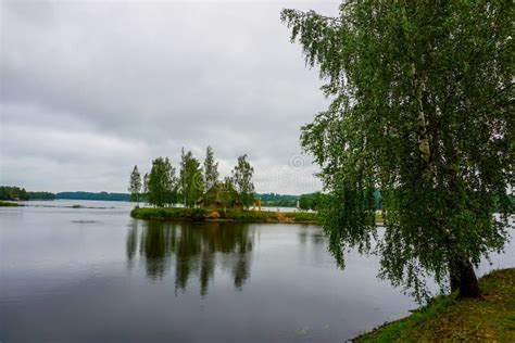 View Of Little Island In River Daugava, Latvia Stock Photo - Image of panoramic, house: 136899128