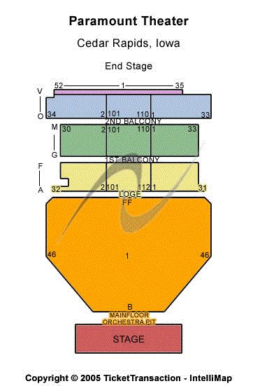 Paramount Theatre - Cedar Rapids Seating Chart | Paramount Theatre ...