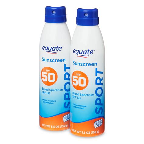 Equate Sport Broad Spectrum Sunscreen, SPF 50, Twin Pack - Walmart.com ...