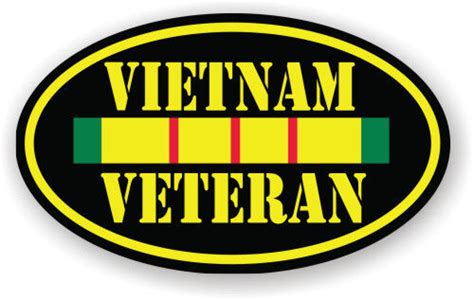 Vietnam Veteran • Bumper Sticker • Window Sticker • Car • Sign • 5" X 3" Oval | eBay