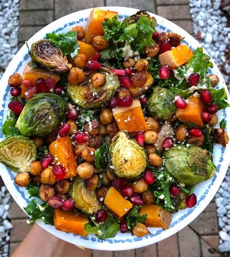 Kale Salad with Roasted Fall Vegetables on the feedfeed Roasted Veggie Salad, Roasted Fall ...