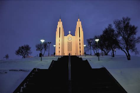 Akureyri church is one of the prettiest churches in Iceland | Camping in Iceland