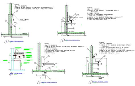 Sanitary ware installation plan - Cadbull