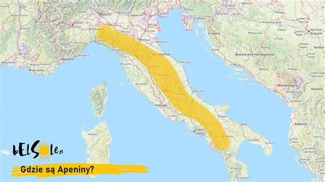 Where are the Apennine Mountains located on the map? - BelSole