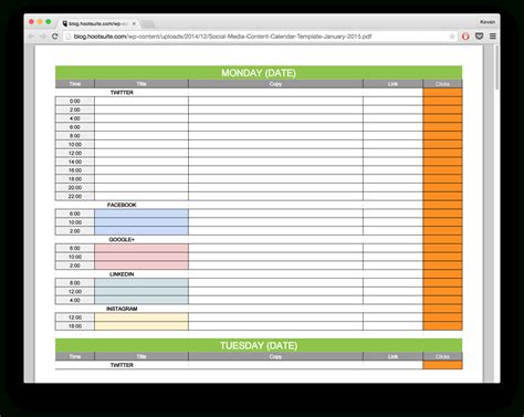 Marketing Plan Spreadsheet with regard to 15 New Social Media Templates To Save You Even More ...