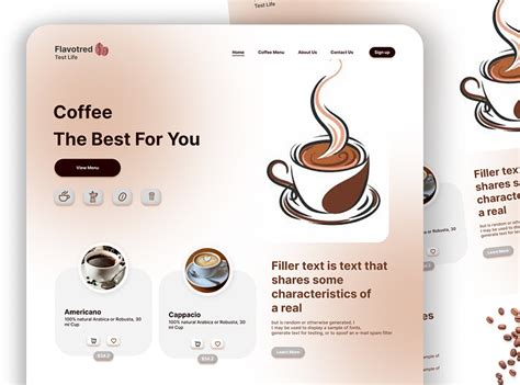 Coffee shop website design and development by Sumon Hossain on Dribbble